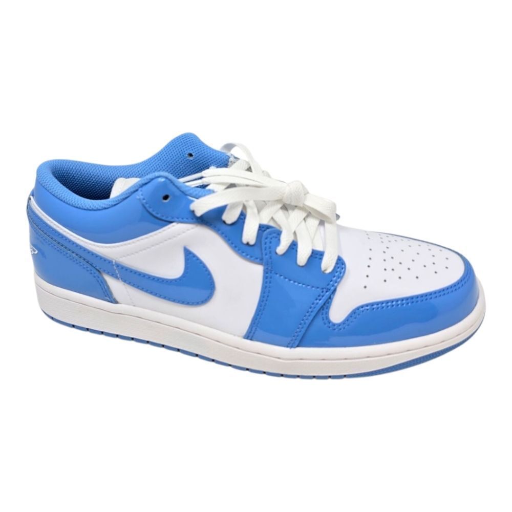 Nike Air Jordan 1 Low SE UNC Legend Blue White Patent FZ2138-114 Men Size's